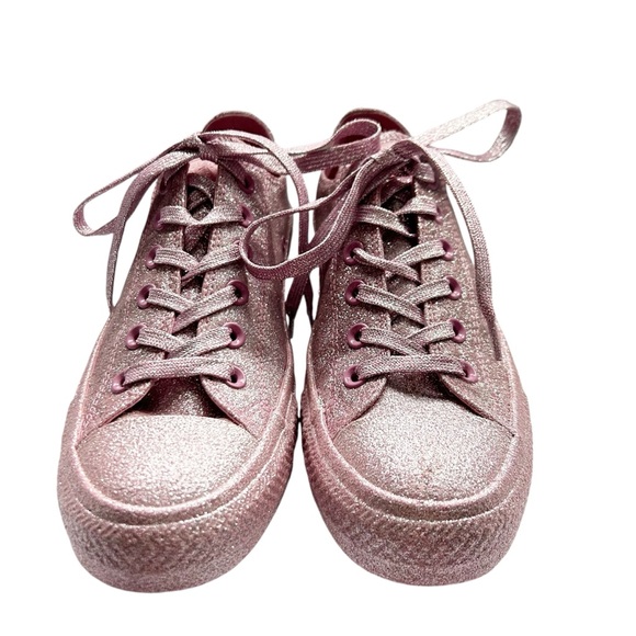 New Pink Metallic Glitter Converse Chuck Taylor Low Top 9 - Picture 8 of 13
